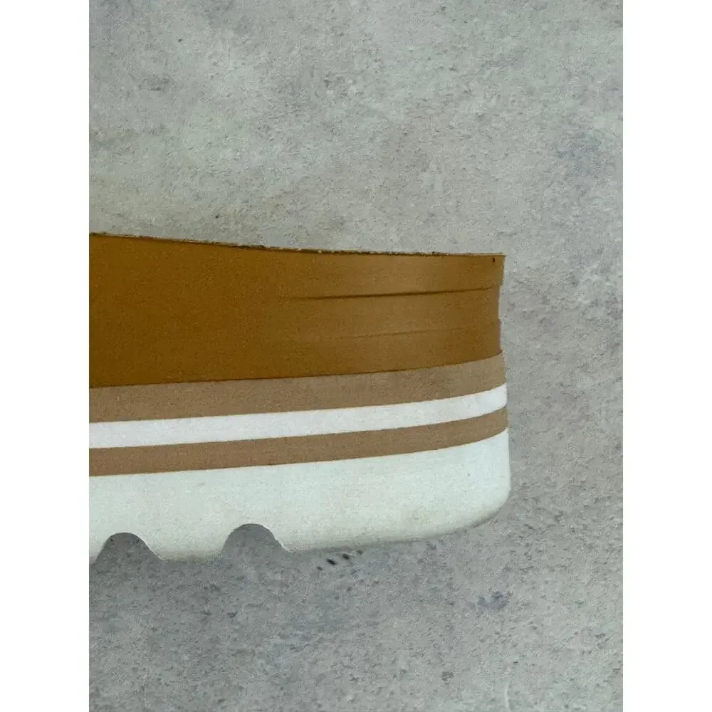 Reef Cushion Vista Hi White Double-Strap Platform Slide Sandals Womens Sz 8